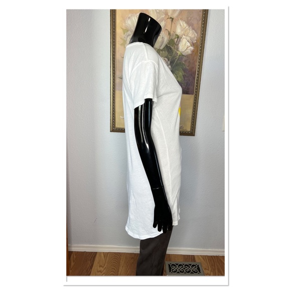 WILDFOX WHITE SCOOP NECK SWIM COVER HIGH LOW SIZE M - Picture 3 of 7